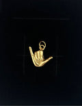 Gold Plated Stainless Steel Rock On Charm