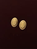 Vel Gold Oval Stud Earrings