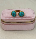 Turquoise Geometric Dual Stone Ring