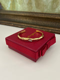 Maison Hammered CZ Open Cuff Bracelet