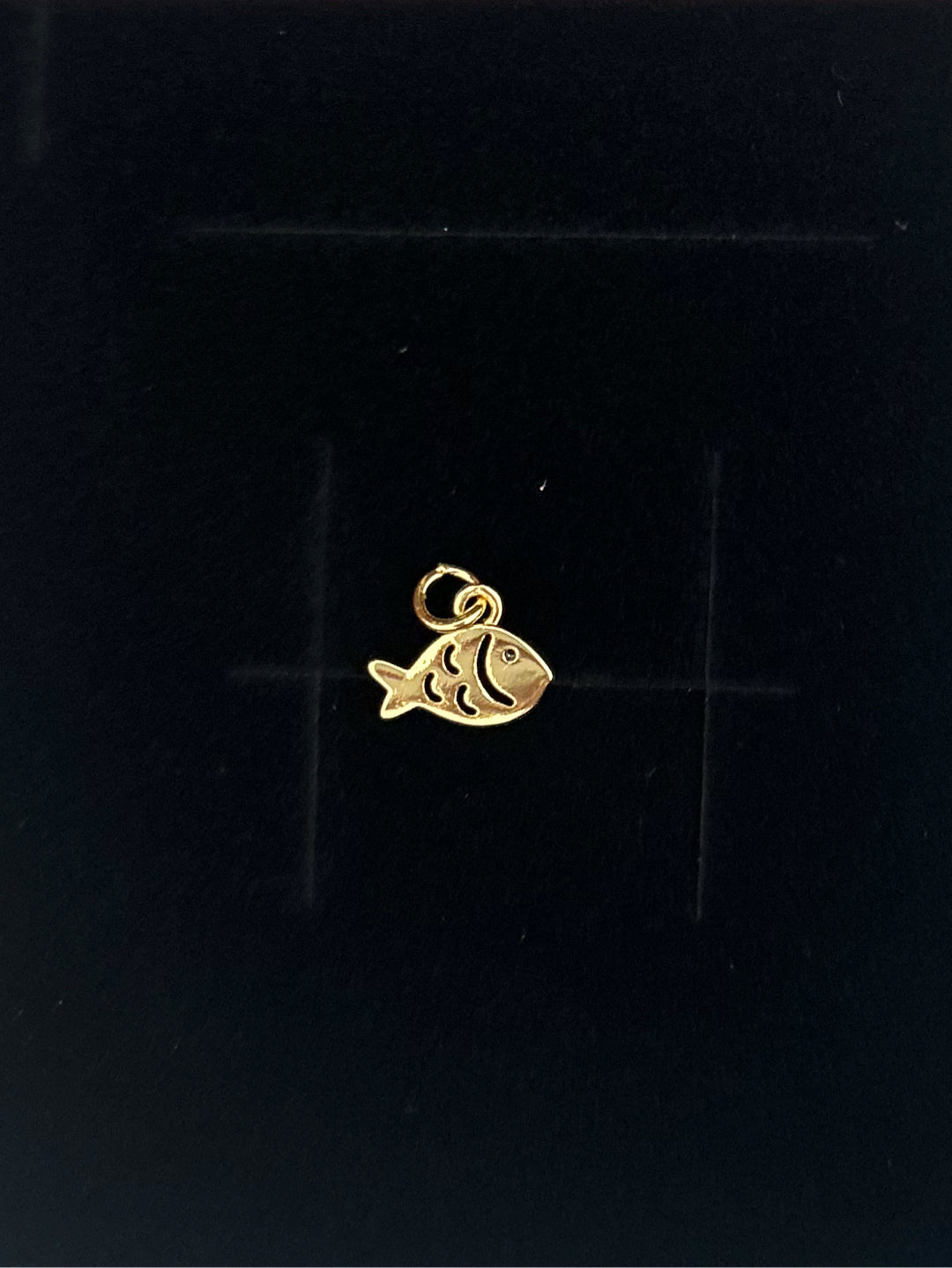 Mini Fish Gold Plated Brass Charm