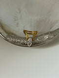 18K Gold PVD Plated Stainless Steel CZ Solitaire Ring