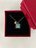 Lemon Postcard Pendant Necklace