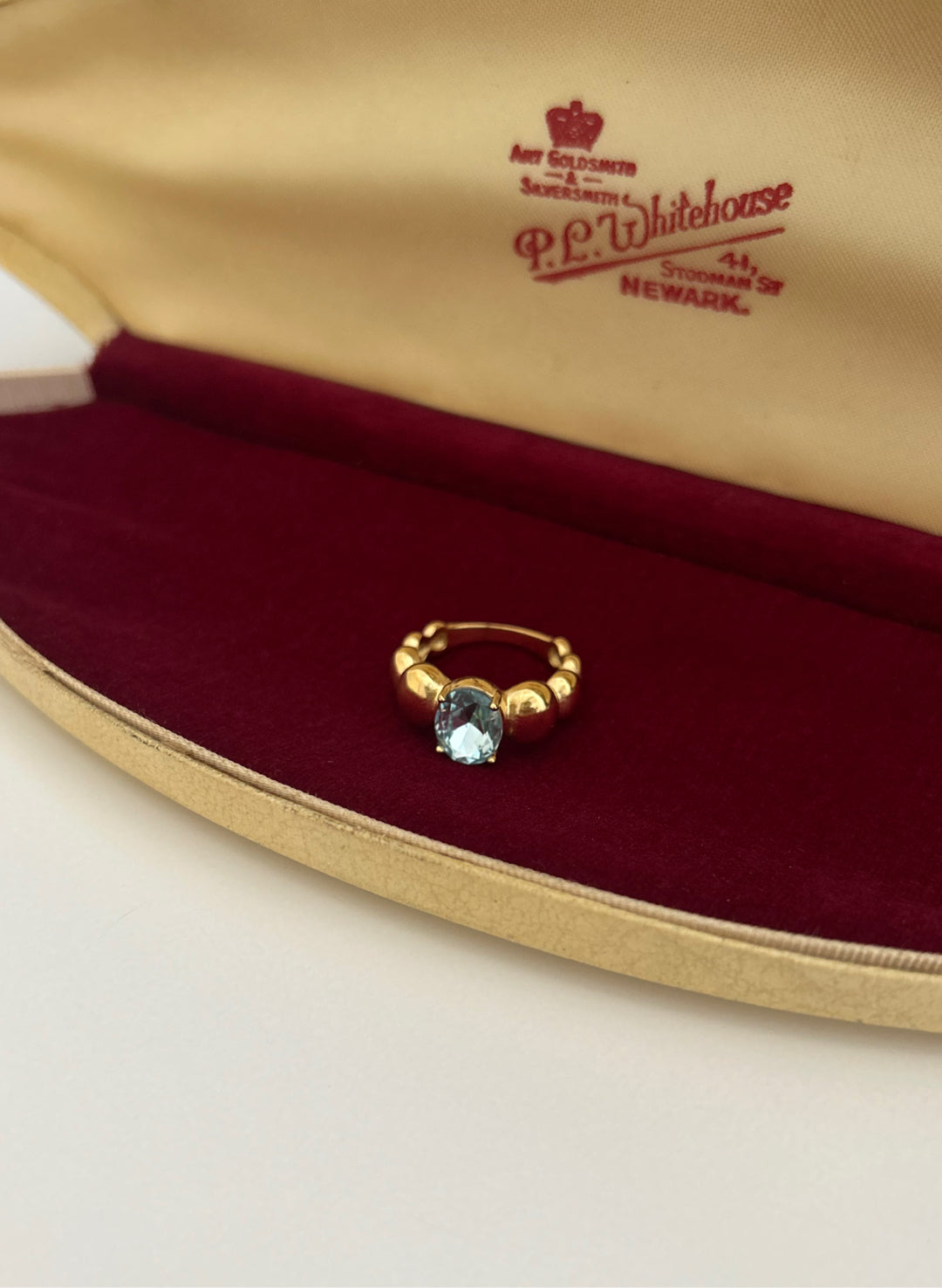 Cyan CZ Stainless Steel Ring