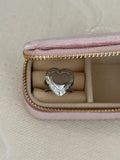 Sacred Heart Locket Ring~ Silver Variant