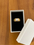 Golden Pave Beam Ring (Large Size)