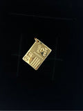 Postcard Gold Plated Brass Charm