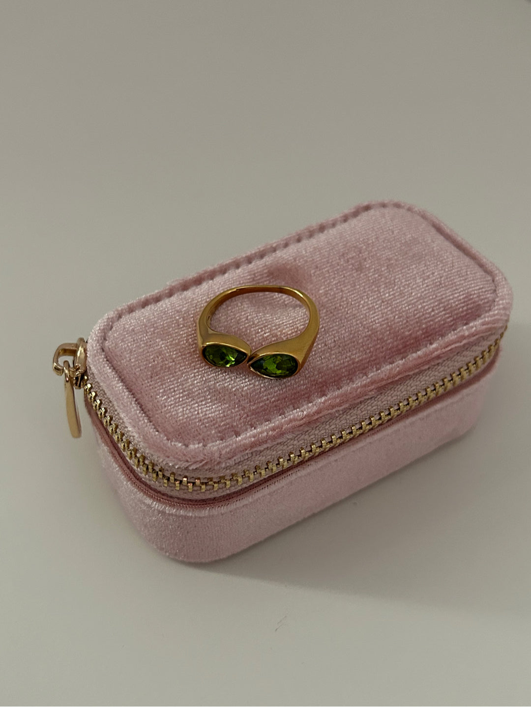 Lime Leaf Duo Open Cuff Ring