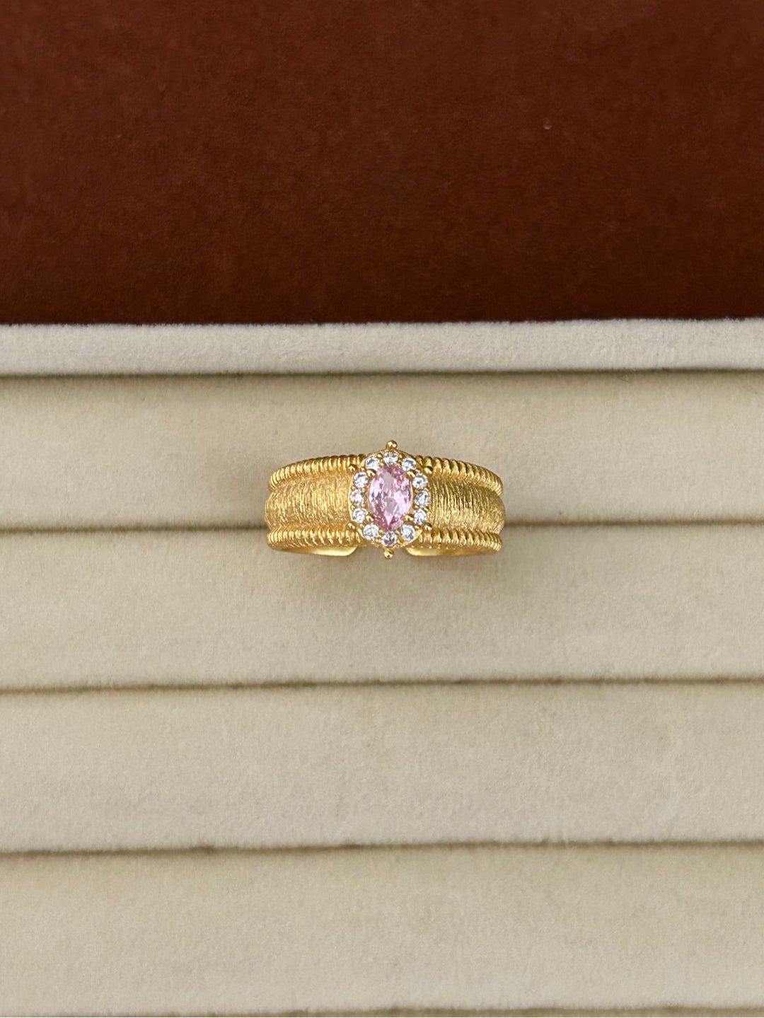 Avira Pink Cuff Ring