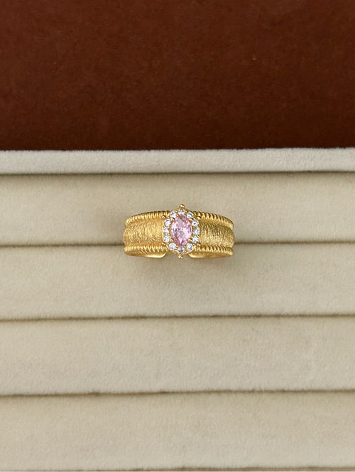 Avira Pink Cuff Ring