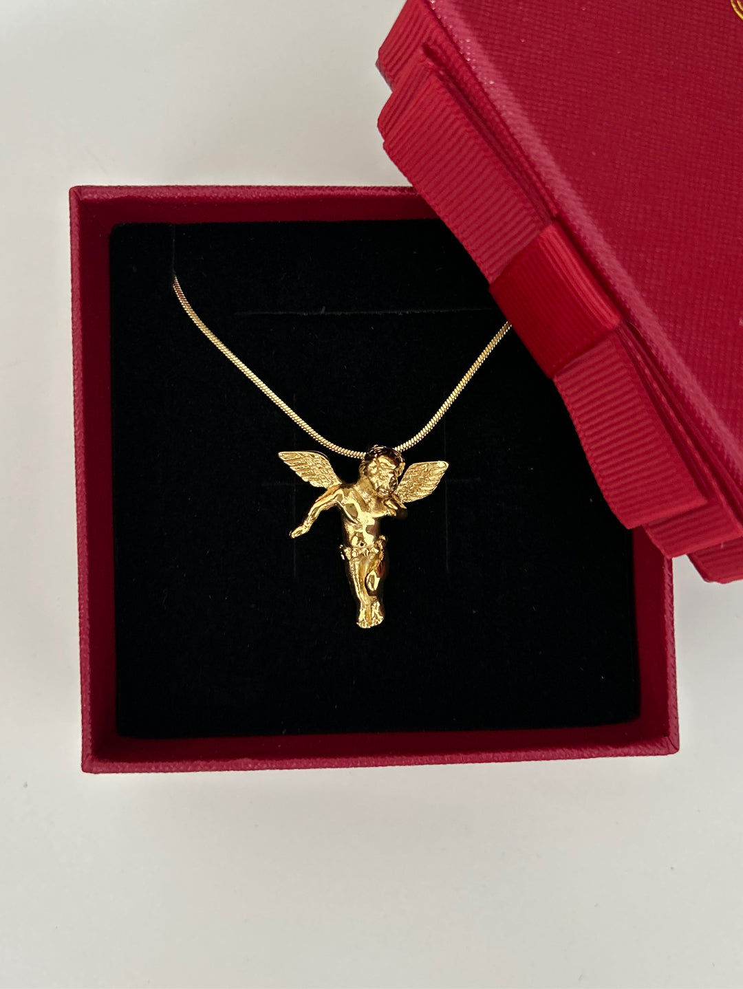 PVD Gold Plated Cherub Necklace