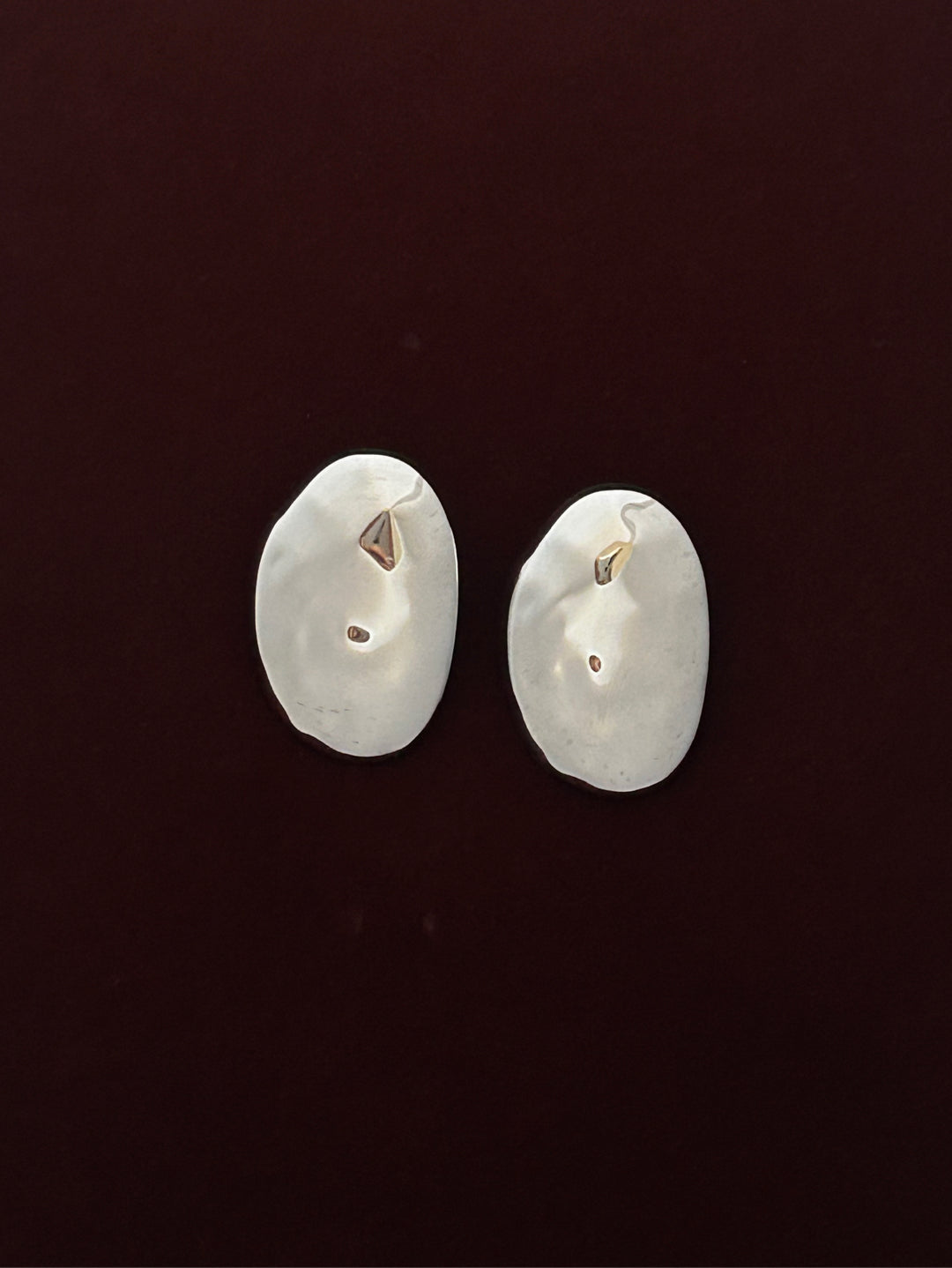 Fluid Oval Stud Earrings