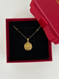 PVD Gold Plated Cupid Love Mariner Chain Necklace