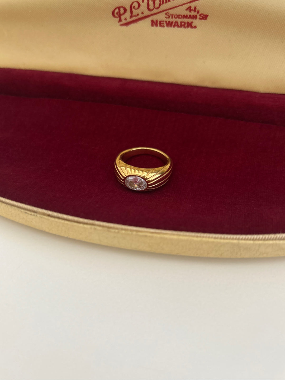 Memoir Cubic Zirconia Stainless Steel Ring