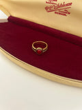 Red Gemstone Twisted Design Ring