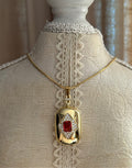 Scarlet Crown Openable Locket Necklace