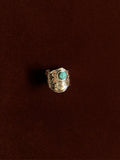 Turquoise Form Stainless Steel Cuff Ring